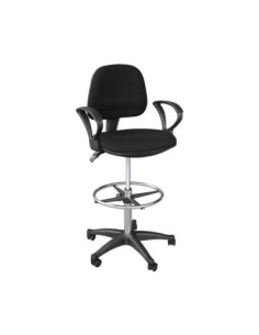 BF501 Reception-Cashier Bar Stool, Black (w-arms)