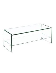 GLASSER Clear Coffee Table With Shelf 100x50x43cm