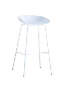 PENTOS Bar Stool Metal-PP White