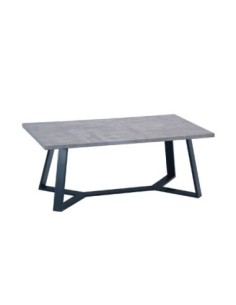 HANSON Coffee Table 110x60cm Cement (Black Paint)