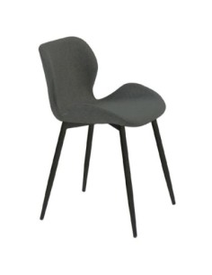 LILIAN Chair Metal Black Paint-Dark Grey Fabric