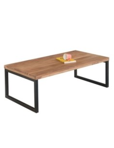 TAMPA Coffee Table 115x60 Acacia Natural Finish (Black Paint)