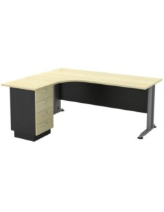 Desk (Left) SUPERIOR COMPACT 180x70-150x60cm DG-Beech