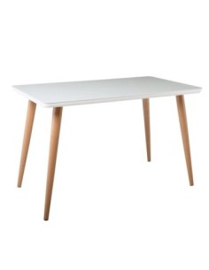 UNION Table 120x70cm Natural Paint-Glass White