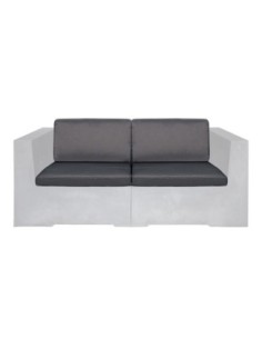 CONCRETE Set 2-seat Sofa Cushions (4pcs) Grey Fabric (Water Repellent)