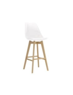 MARTIN Bar Stool PP White - seat height 67cm (assembled cushion)