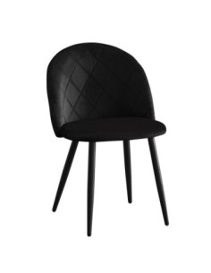 BELLA Chair Metal Black-Fabric Velure Black