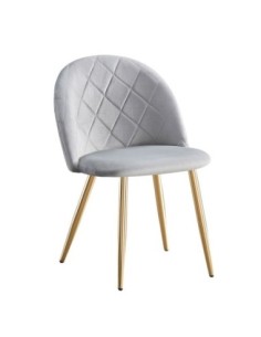 BELLA Chair Gold Chrome, Grey Velure