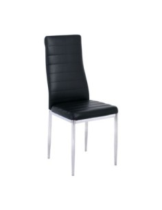 JETTA Chair Full K-D Black Pvc (Chromed)