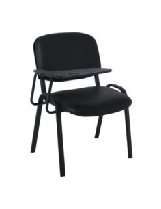 SIGMA Chair-Desk Black Metal Frame-Black Pvc