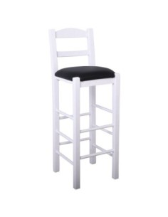 SIFNOS Bar Stool Beech Impregnation Lacquer White-Pu Black