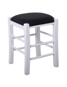 TAVERNA Stool H50cm Beech Impregnation White-Pu Black