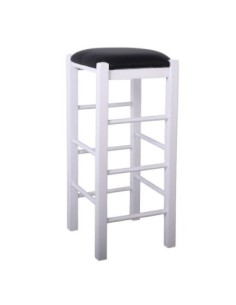 TAVERNA Bar Stool Beech Impregnation Lacquer White-Pu Black