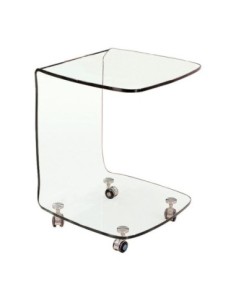 GLASSER Clear Trolley Side Table (2pcs-ctn) 45x45x60cm