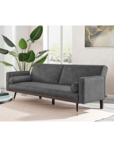 CLICK Sofa-Bed Fabric Suede Grey