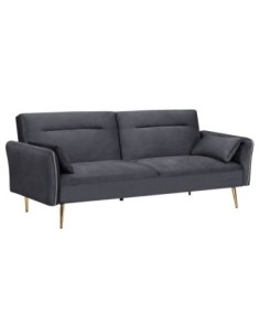 FLICK Sofa-Bed 3-Seater - Velure Grey Fabric