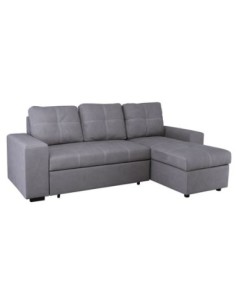 MONTREAL-Max Nabuk Reversible Storage Corner Sofabed Dark Grey