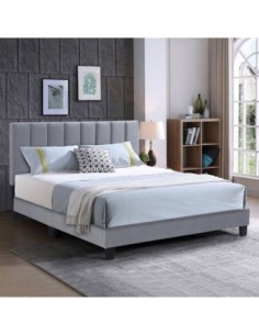 ALLEGRO Bed (for Mattress 140x190cm) Fabric Grey