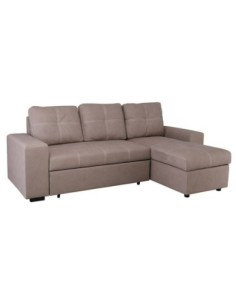 MONTREAL-Max Nabuk Reversible Storage Corner Sofabed Cappuccino