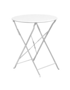 ZAPPEIOU Pantone Folding Table D.60cm Metal White