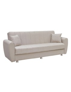 SYDNEY Sofa-Bed with Storage 3-Seater - Fabric Beige