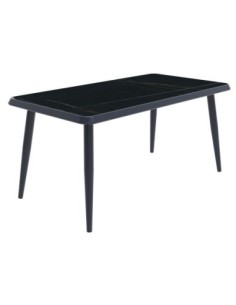 JARDIN Table 180x90cm Alu Anthracite-HPL Black