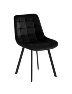 MYRIAM Chair Metal Black-Fabric Velure Black