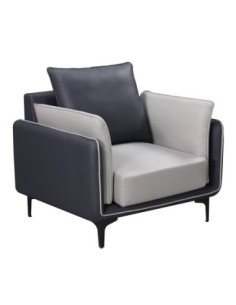 BRIGHTON Armchair Grey Pu