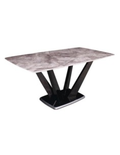 LARSON Table 160x90cm Anthracite-Microcrystalline White Marble