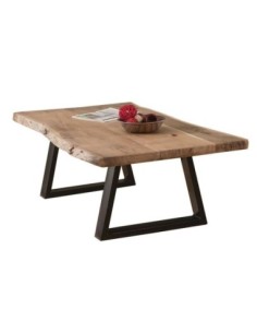 LIZARD-W Coffee Table 115x60x40 Acacia Natural Finish (Black Paint)