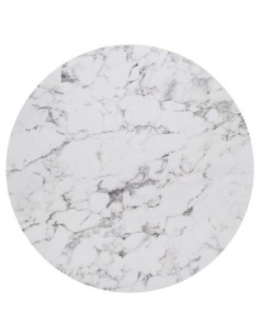 HPL (High Pressure Laminated) Επιφάνεια Τραπεζιού Απόχρωση White Marble, Εξωτερικού χώρου