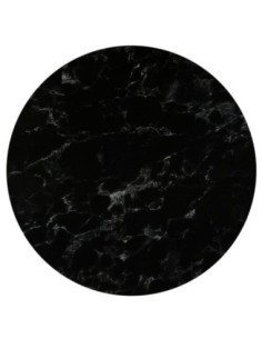 HPL Table Top D.80cm-12mm Black Marble (Outdoor)