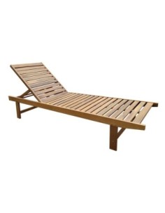 LUGANO Sunbed Acacia Natural Color (without Wheels)