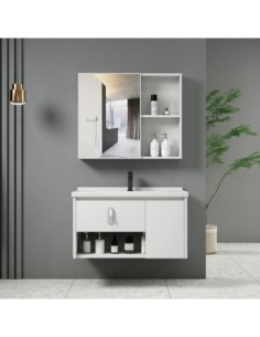 IDEA-2 Bathroom Set White (Countertop with sink and mirror) 60x47x45cm