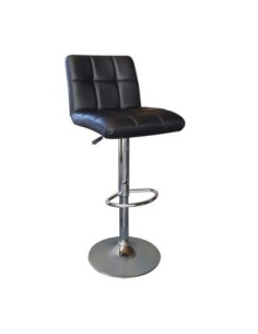 LINO Bar Stool Chrome-Pu Black