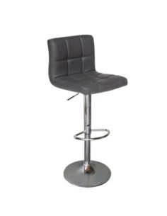 LINO Bar Stool Chrome-Pu Dark Grey