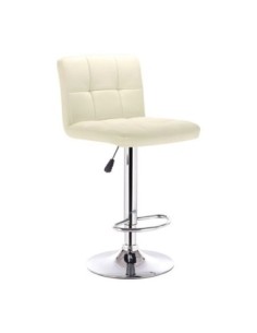 LINO Bar Stool Chrome-Pu Ecru