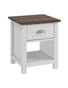 LUXOR Bedside 45x40x50 Walnut-White