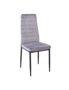 JETTA Chair Grey Velure Fabric (Black paint)