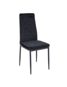 JETTA Chair Black Velure Fabric (Black paint)