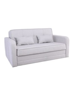 CAMAL Sofa-Bed with Storage 2-Seater - Fabric Light Grey