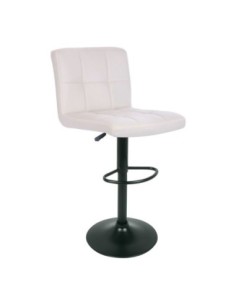 LINO Bar Stool Pu White-Metal Black Paint