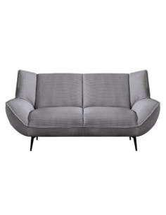 EMERALD 2-Seater Sofa Grey Corduroy Fabric