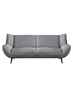 EMERALD 3-Seater Sofa Grey Corduroy Fabric