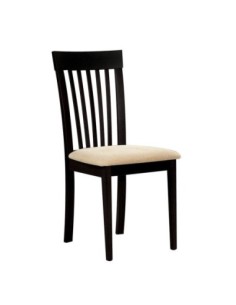 CORINA Chair Dark Walnut-Pvc Ecru