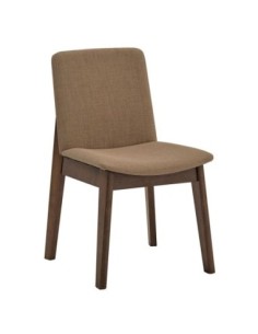 EMMA Chair Walnut-Fabric Brown