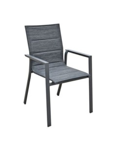 NAPOLI Armchair Alu Black-Textilene Anthracite