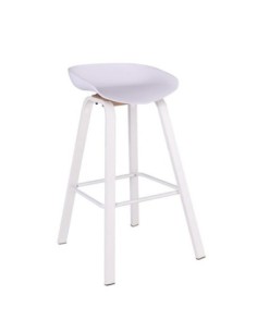 PENT Bar Stool Metal White Color, PP White