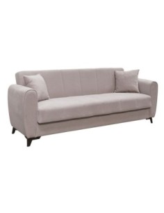 JEROM Sofa-Bed with Storage 3-Seater - Fabric Cappuccino