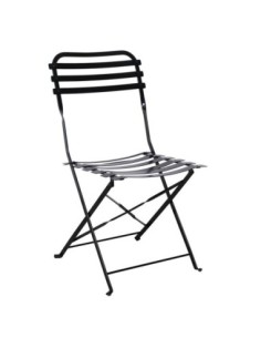 ZAPPEIOU Folding Chair - Black Metal